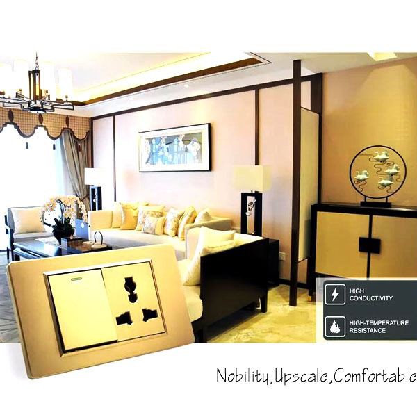 Monipuolinen valaistus Sähköinen seinäkytkin ja pistorasia iso paneeli